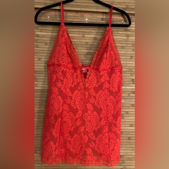 Victoria's Secret Other - GW 2025 Victoria’s Secret Red Beautiful Perfect Condition length Lingerie Top